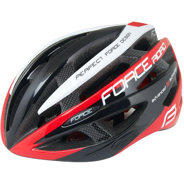 Casca Casca Force Road Junior, negru-rosu-alb, XS-S (48-54 cm)